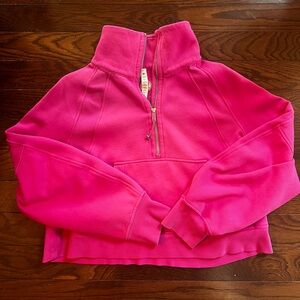 Lululemon Vibrant Pink Zip-Up Scuba Hoodie Size M/L